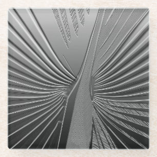 Kunst-Dekochrompalmblatt Glasuntersetzer