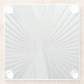 Kunst-Dekochrompalmblatt Glasuntersetzer (Rückseite)