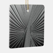 Kunst-Dekochrompalmblatt Keramikornament (Rechts)