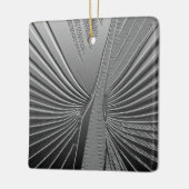 Kunst-Dekochrompalmblatt Keramikornament (Links)