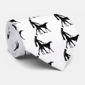 Kunst-Dekodame und Borzoi Krawatte (Gerollt)