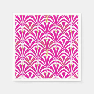 Kunst-Dekofanmuster - Fuchsienrosa Serviette