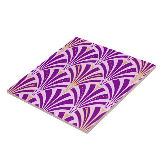 Kunst-Dekofanmuster - lila und Orchidee Fliese (Seite)