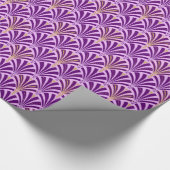 Kunst-Dekofanmuster - lila und Orchidee Geschenkpapier (Ecke)