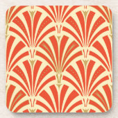 Kunst-Dekofanmuster - Mandarine Getränkeuntersetzer (Vorderseite)