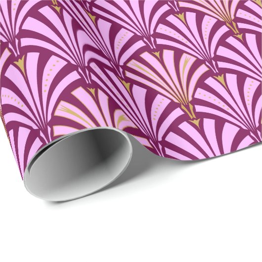 Kunst-Dekofanmuster - Orchidee und Lila Geschenkpapier (Rolleneckpunkt)