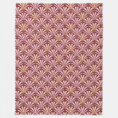 Kunst-Dekofanmuster - Rosa und Burgunder Fleecedecke (Vorderseite)