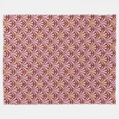 Kunst-Dekofanmuster - Rosa und Burgunder Fleecedecke (Vorderseite (Horizontal))
