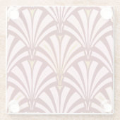 Kunst-Dekofanmuster - Rosa und Burgunder Glasuntersetzer (Rückseite)