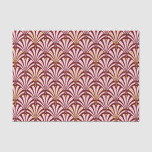 Kunst-Dekofanmuster - Rosa und Burgunder Seidenpapier