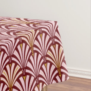 Kunst-Dekofanmuster - Rosa und Burgunder Tischdecke