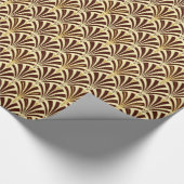 Kunst-Dekofanmuster - Schokolade auf Creme Geschenkpapier (Ecke)