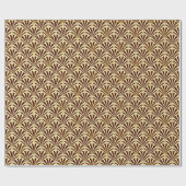 Kunst-Dekofanmuster - Schokolade auf Creme Geschenkpapier (Flach)