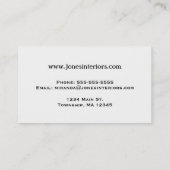 Kunst-Dekofanmuster - schwärzen Sie auf Weiß Visitenkarte (Rückseite)