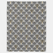 Kunst-Dekofanmuster - Schwarzweiss Fleecedecke (Vorderseite)