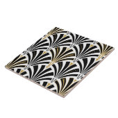 Kunst-Dekofanmuster - Schwarzweiss Fliese (Seite)