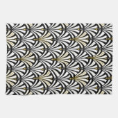 Kunst-Dekofanmuster - Schwarzweiss Küchentuch (Horizontal)