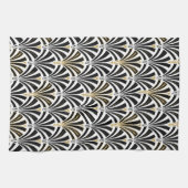 Kunst-Dekofanmuster - Schwarzweiss Küchentuch (Horizontal)