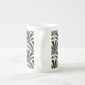 Kunst-Dekofanmuster - Schwarzweiss Porzellantasse (Rückseite)