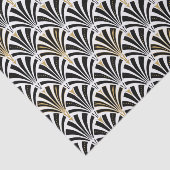 Kunst-Dekofanmuster - Schwarzweiss Seidenpapier (Ausschnitt)