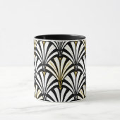 Kunst-Dekofanmuster - Schwarzweiss Tasse (Zentrum)