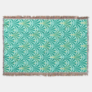 Kunst-Dekofanmuster - Türkis auf Aqua Decke