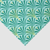 Kunst-Dekofanmuster - Türkis auf Aqua Seidenpapier (Ausschnitt)