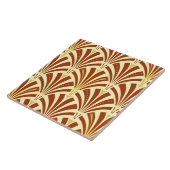 Kunst-Dekofanmuster - verkupfern Sie auf Gelb Fliese (Seite)