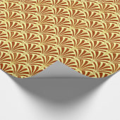 Kunst-Dekofanmuster - verkupfern Sie auf Gelb Geschenkpapier (Ecke)