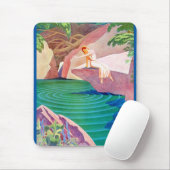 Kunst-Dekofrau 1931 durch einen Teich Mousepad (Mit Mouse)