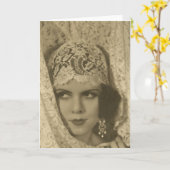 Kunst-Dekogesicht Karte (Gelbe Blume)