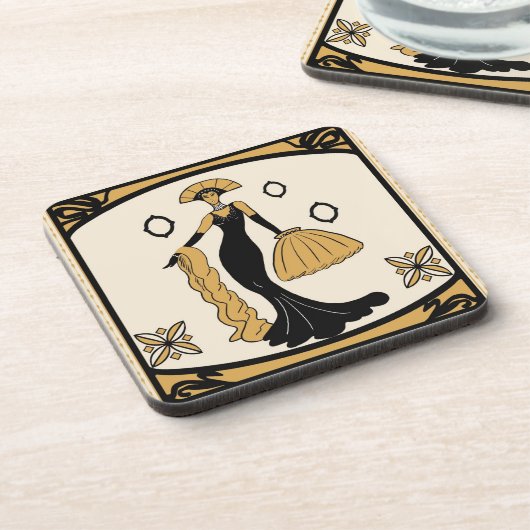 Kunst-Dekogetränk-Untersetzer Getränkeuntersetzer (Linke Seite)