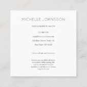 Kunst-Dekosonne-Geschäftskarte Quadratische Visitenkarte (Rückseite)