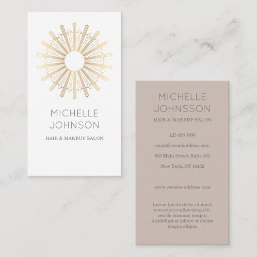 Kunst-Dekosonne-Geschäftskarte Visitenkarte (Vorne/Hinten)