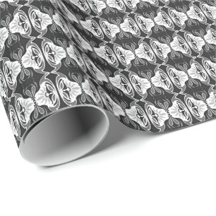 Kunst-Dekotapetenmuster - Schwarzweiss Geschenkpapier
