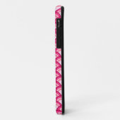 Kunst-Dekowellenmuster - Fuchsie und Koralle Case-Mate iPhone Hülle (Hinten/Links)