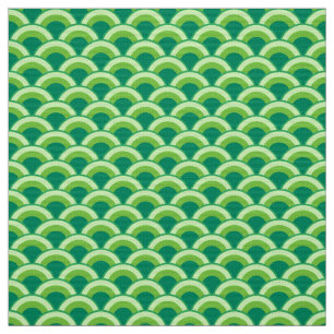 Kunst-Dekowellenmuster - Jadegrün Stoff