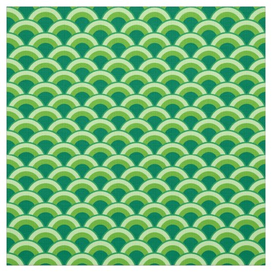 Kunst-Dekowellenmuster - Jadegrün Stoff (Muster)