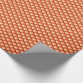 Kunst-Dekowellenmuster - Mandarineorange Geschenkpapier (Ecke)