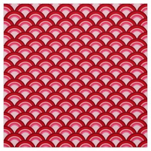 Kunst-Dekowellenmuster - Rot und Fuchsie Stoff (Muster)