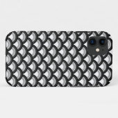 Kunst-Dekowellenmuster - Schwarzweiss Case-Mate iPhone Hülle (Rückseite (Horizontal))