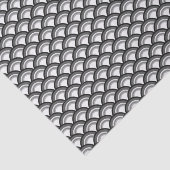 Kunst-Dekowellenmuster - Schwarzweiss Seidenpapier (Ausschnitt)