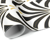 Kunst-Dekozwanziger jahre Fan-Muster Geschenkpapier (Rolleneckpunkt)