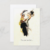 Kunst-Dekozwanziger jahre Jazz-Alter Einladung (Vorne/Hinten)