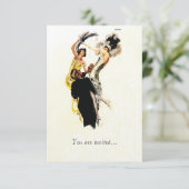 Kunst-Dekozwanziger jahre Jazz-Alter Einladung (Stehend Vorderseite)