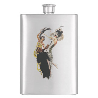 Kunst-Dekozwanziger jahre Jazz-Alter Flachmann