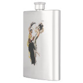 Kunst-Dekozwanziger jahre Jazz-Alter Flachmann (Links)