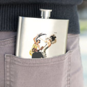 Kunst-Dekozwanziger jahre Jazz-Alter Flachmann (Beispiel)