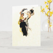 Kunst-Dekozwanziger jahre Jazz-Alter Karte (Gelbe Blume)