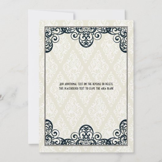 Kunst-Dekozwanziger jahre Party Einladung (Rückseite)